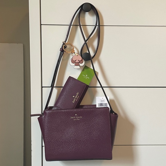 Kate Spade Grand Street Hayden Crossbody, Mikas Pond Christine & Spade Key Fob - Picture 3 of 17